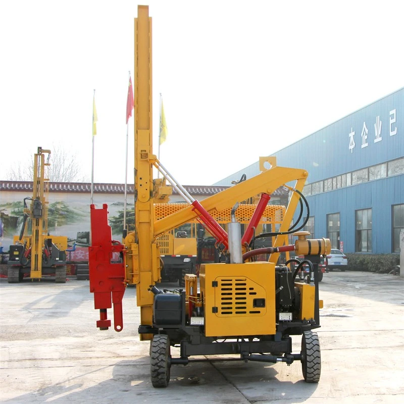 Four Wheel Guardrail Pile Driver factory